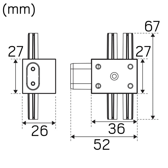 Shelf Line 230V Extension connector T Hidealite