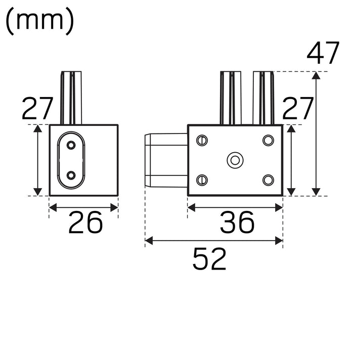 Shelf Line 230V Extension connector L Hidealite