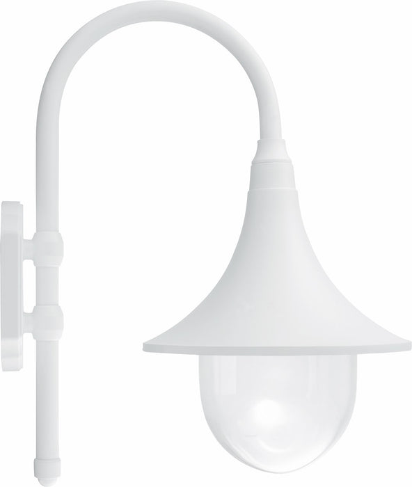 Italy IP33, White and Black Wall Lamp with Replaceable E27 Bulb