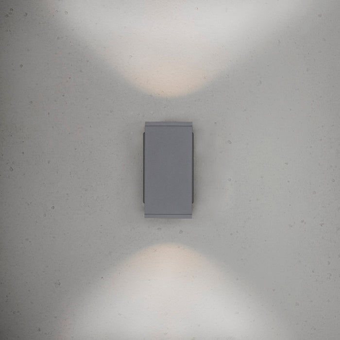 7W, 750lm Bloc II IP65, 3000K, Dimmable Gray LED wall lamp Hidealite