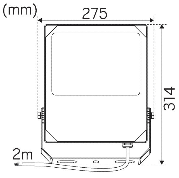 100W, 14000lm, Scout G2 M, IP66, IK08, Asym, 4000K, 275x313x53mm, LED Spotlight Hidealite 