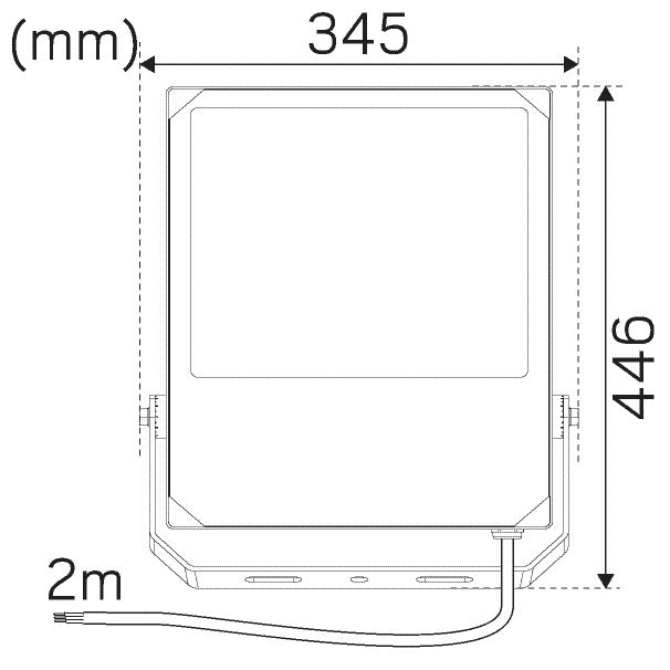 200W, 28000lm, Scout G2 XL, IP66, IK08, Asym, 4000K, 345x446x62mm, LED Spotlight Hidealite