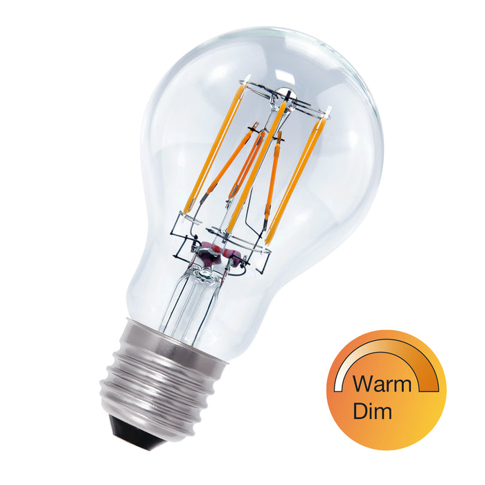 6W, 640lm, WarmDim, A60, E27, 1900K-2700K, 60x108mm, Filament LED lamp