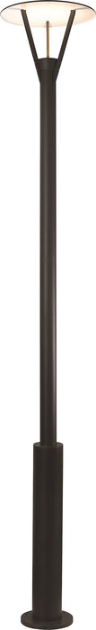 15.7W, 452lm, Eklof IP54, 2200mm, 3000K, Dark gray and Silver LED Pole Light