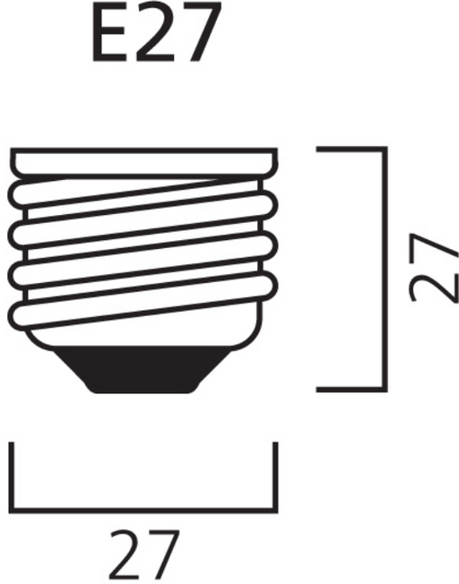 5.5W, 105lm, ToLEDo Vintage DIM Musta G200, E27, 2000K, LED-lamppu -Sylvania - Lumenled Oy