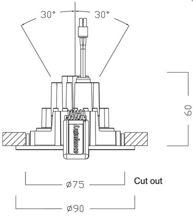 12W, Instar Pro IP20, 3000K LED-alasvalo 3079383 - Lumenled Oy