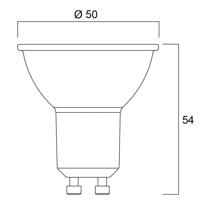 5W, 475lm, RefLED Superia Retro ES50, GU10, 36°, 50x54mm, LED lamppu Sylvania