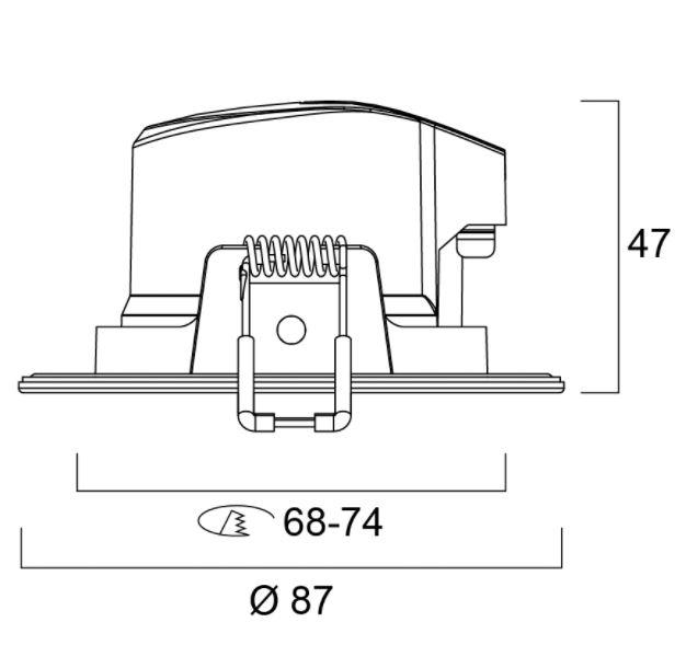 5W, 480lm Start eco spot IP44/IP20, 4000K LED-alasvalo -Sylvania - Lumenled Oy