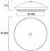 24W, 1800lm, Start Eco Surface Dualtone PIR IP44 LED-kattovalaisin -Sylvania - Lumenled Oy