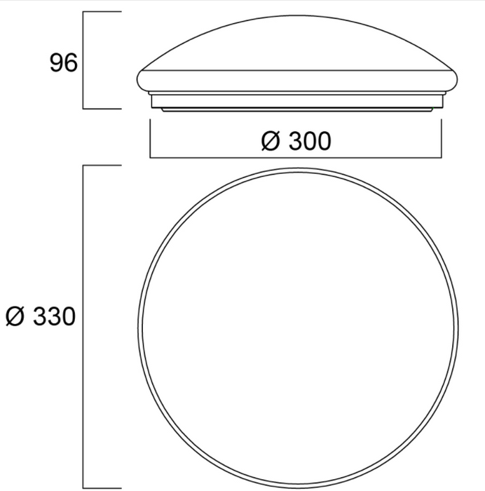 18W, 1550lm, Start eco surface Dualtone IP44 LED-kattovalaisin -Sylvania - Lumenled Oy