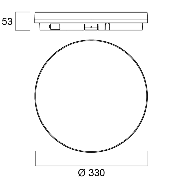 24W, 2500lm Start Surface Slim pyöreä IP54 LED-kattovalaisin -Sylvania - Lumenled Oy