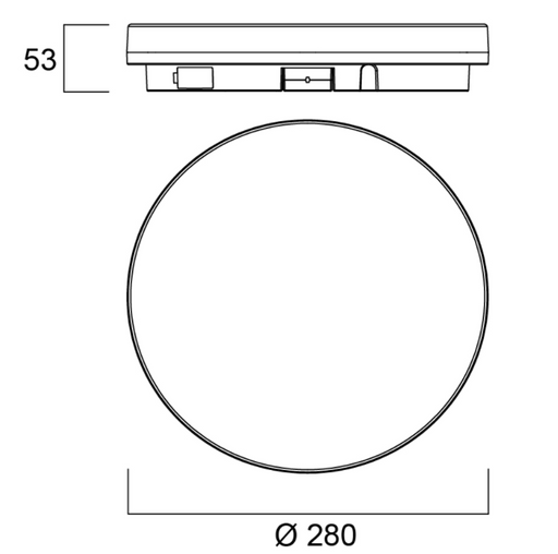 18W, 1900lm, Start Surface Slim pyöreä IP54 LED-kattovalaisin -Sylvania - Lumenled Oy