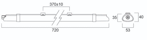 18W, 1600lm, SylSplash IP65, 4000K, LED-valaisin -Sylvania - Lumenled Oy