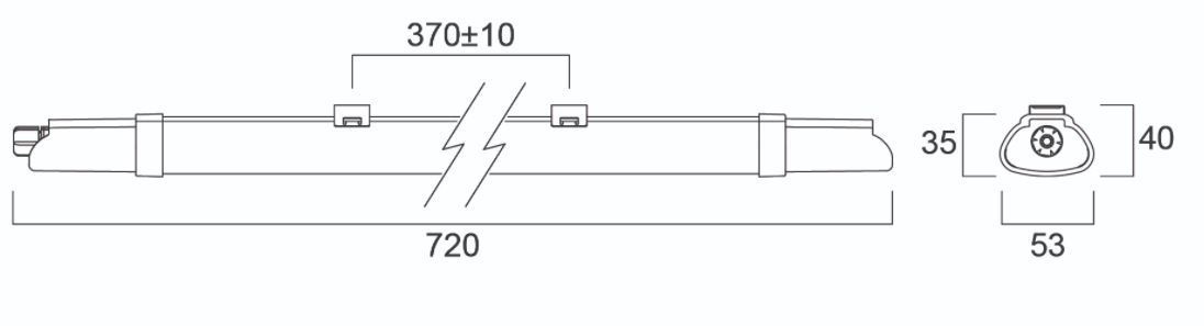 45W, 4300lm, SylSplash IP65, 4000K, LED-valaisin -Sylvania - Lumenled Oy