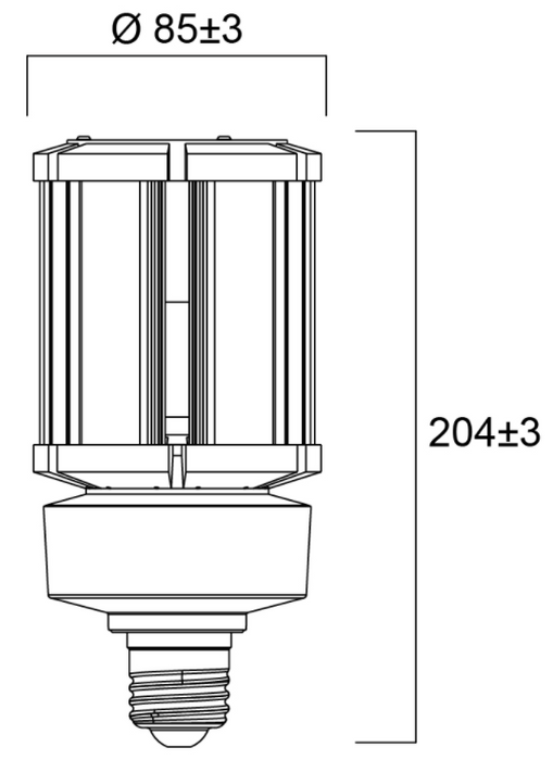 36W, 4500lm, ToLEDo Performer T85, E27, 4000K, LED-lamppu -Sylvania - Lumenled Oy