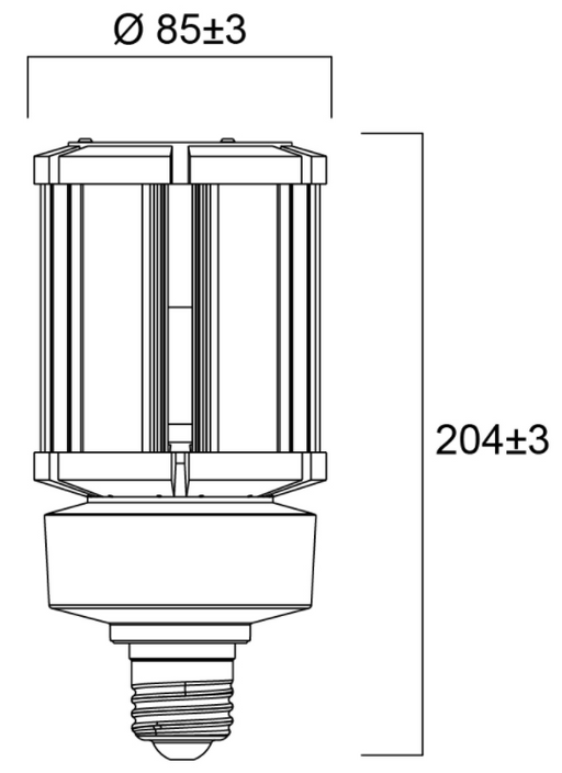 36W, 4500lm, ToLEDo Performer T85, E27, 4000K, LED-lamppu -Sylvania - Lumenled Oy