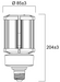 36W, 4500lm, ToLEDo Performer T85, E27, 4000K, LED-lamppu -Sylvania - Lumenled Oy