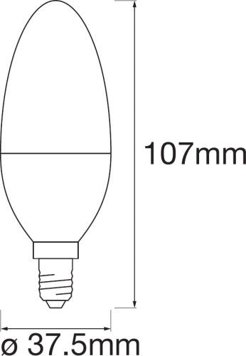 4.9W, 470lm Smart+ WiFi Candle RGBW, P40, E14 smart standard lamp LEDVANCE