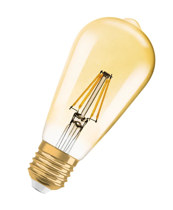 2.5W, 220lm, Vintage 1906 EDISON, E27, 2400K, 64x143mm, Gold, LED lamp Osram