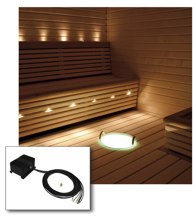 2.1W, 136lm, VPL25-E511, LED Sauna lighting set 6-fiber Cariitti